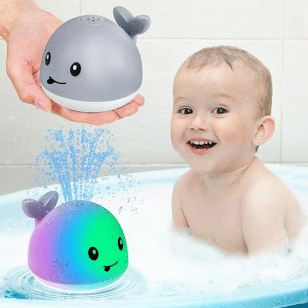 Gigilli Light Up Whale Bath Toys Sprinkler for Babies